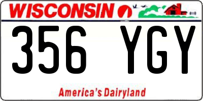 WI license plate 356YGY