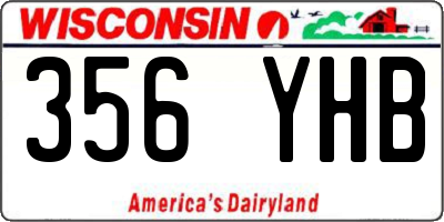 WI license plate 356YHB