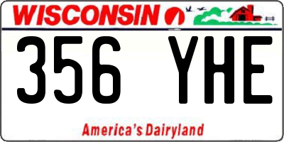 WI license plate 356YHE