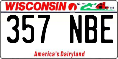 WI license plate 357NBE