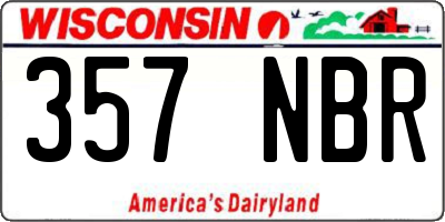 WI license plate 357NBR