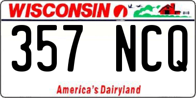 WI license plate 357NCQ