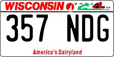 WI license plate 357NDG