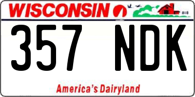 WI license plate 357NDK