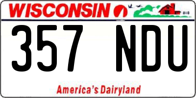 WI license plate 357NDU