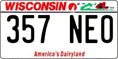 WI license plate 357NEO