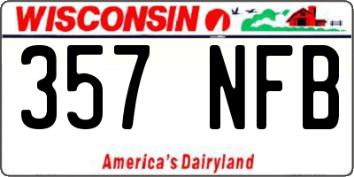 WI license plate 357NFB