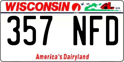 WI license plate 357NFD