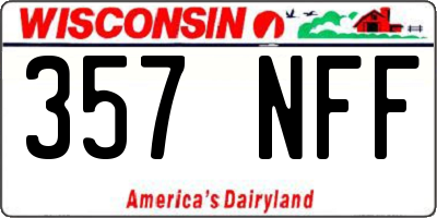 WI license plate 357NFF