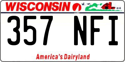WI license plate 357NFI