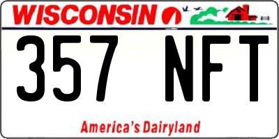 WI license plate 357NFT