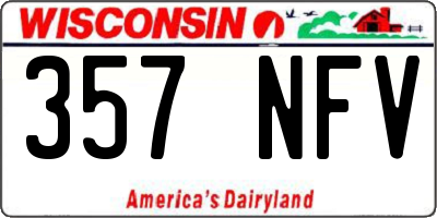 WI license plate 357NFV