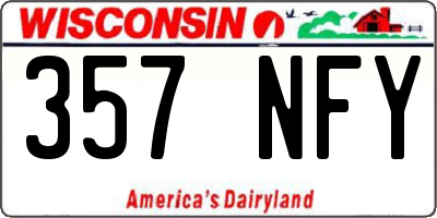 WI license plate 357NFY