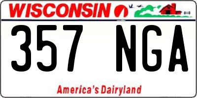 WI license plate 357NGA