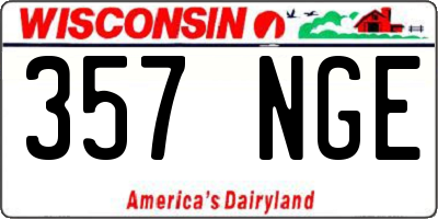WI license plate 357NGE