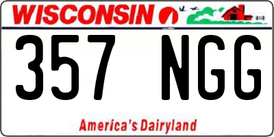 WI license plate 357NGG