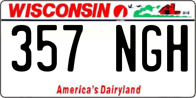 WI license plate 357NGH
