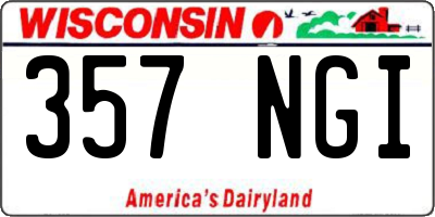 WI license plate 357NGI