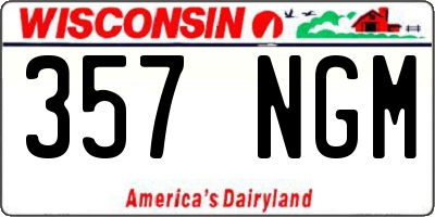 WI license plate 357NGM