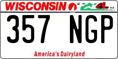 WI license plate 357NGP