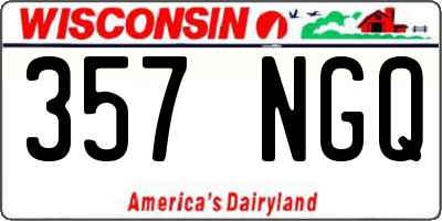 WI license plate 357NGQ