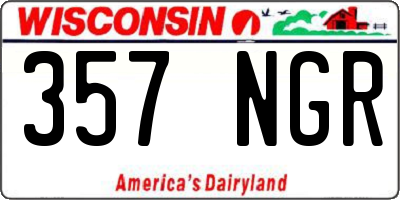 WI license plate 357NGR