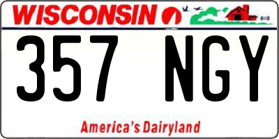 WI license plate 357NGY