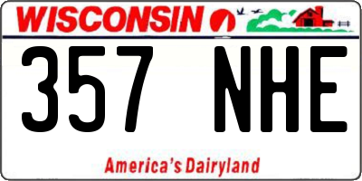 WI license plate 357NHE