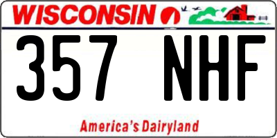 WI license plate 357NHF