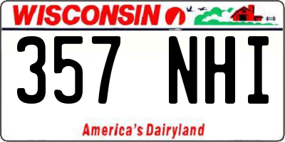 WI license plate 357NHI