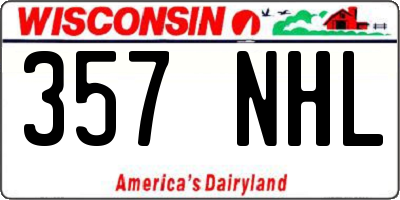 WI license plate 357NHL