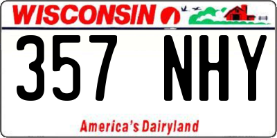 WI license plate 357NHY