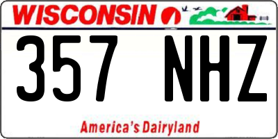 WI license plate 357NHZ