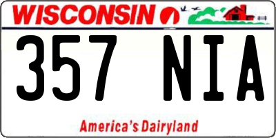 WI license plate 357NIA