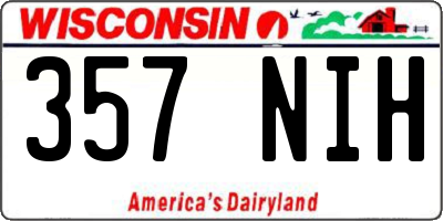 WI license plate 357NIH