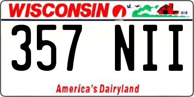 WI license plate 357NII