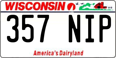 WI license plate 357NIP