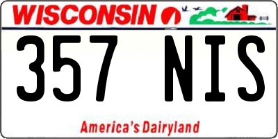 WI license plate 357NIS