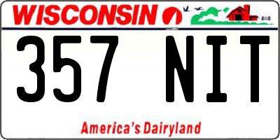 WI license plate 357NIT