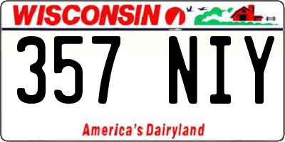 WI license plate 357NIY