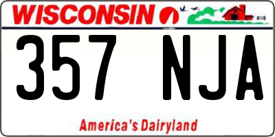 WI license plate 357NJA