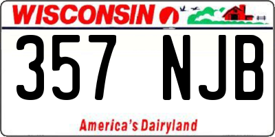 WI license plate 357NJB
