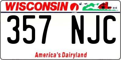 WI license plate 357NJC
