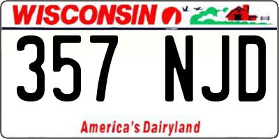 WI license plate 357NJD