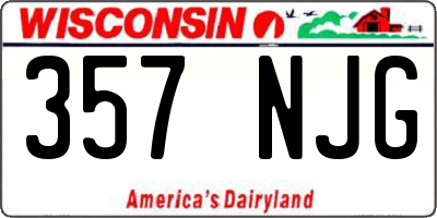 WI license plate 357NJG