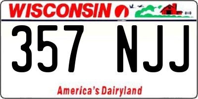 WI license plate 357NJJ