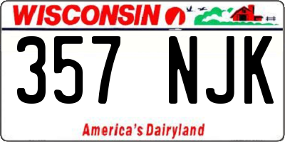 WI license plate 357NJK