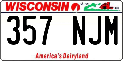 WI license plate 357NJM