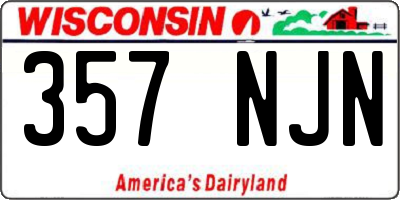 WI license plate 357NJN