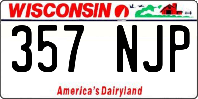 WI license plate 357NJP